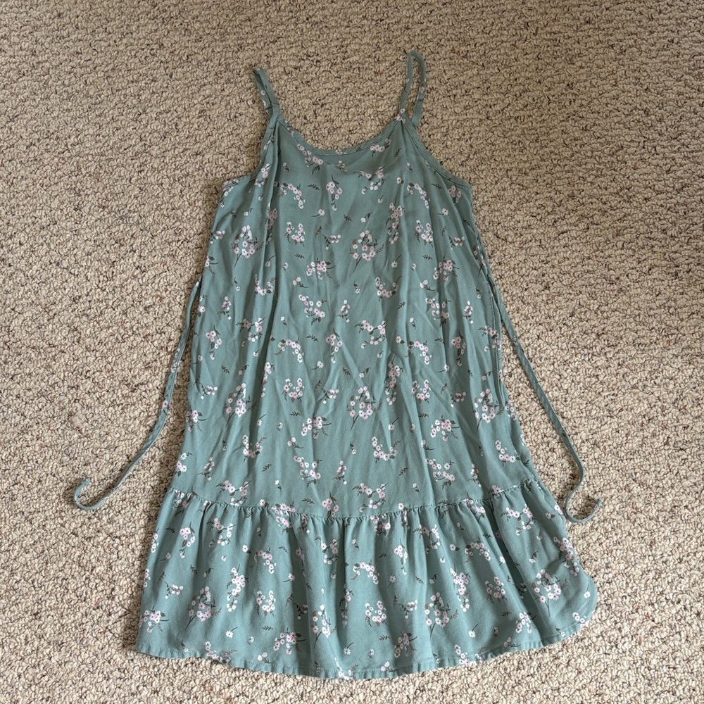 Wonder Nation Teal Floral Kids Dress